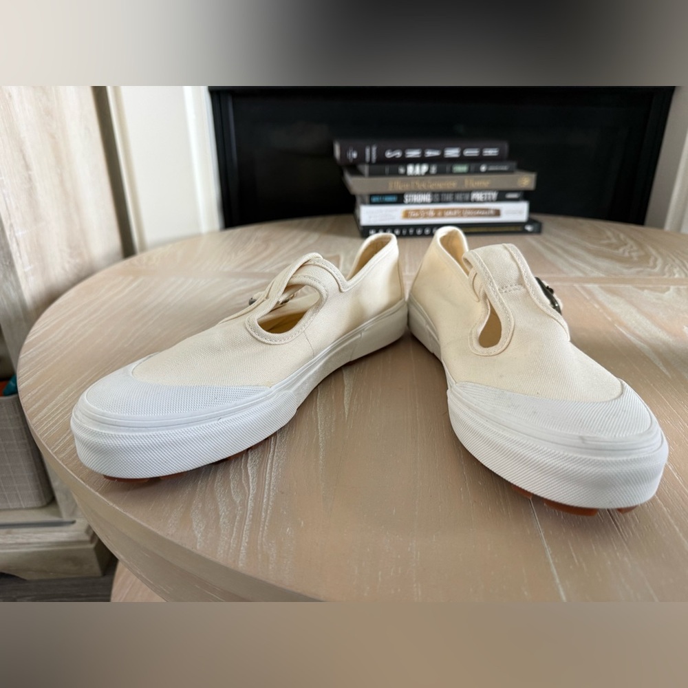 VANS|Beige cream canvas Maryjane sneakers with buckle & rubber sole•••NWOT,boho - Picture 11 of 15